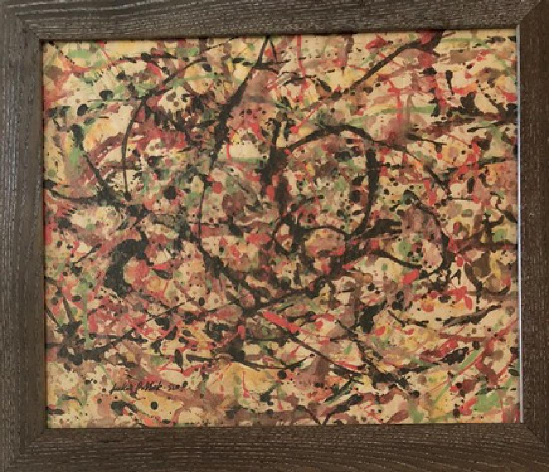Jackson Pollock 1952 Mixed Media /Paper 20" x 24" (1 of 2)