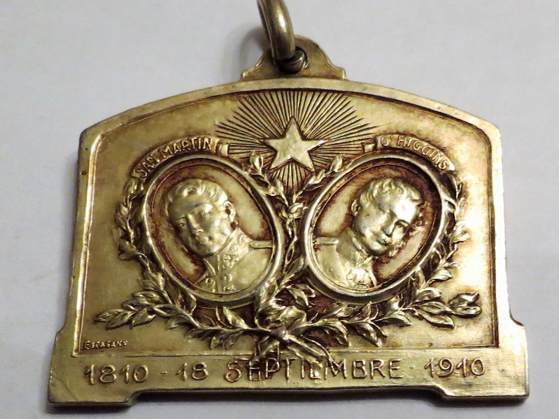 Silver Medal Chile Military School 1910 17 Grms 1.2": Shipping in USA $ 5