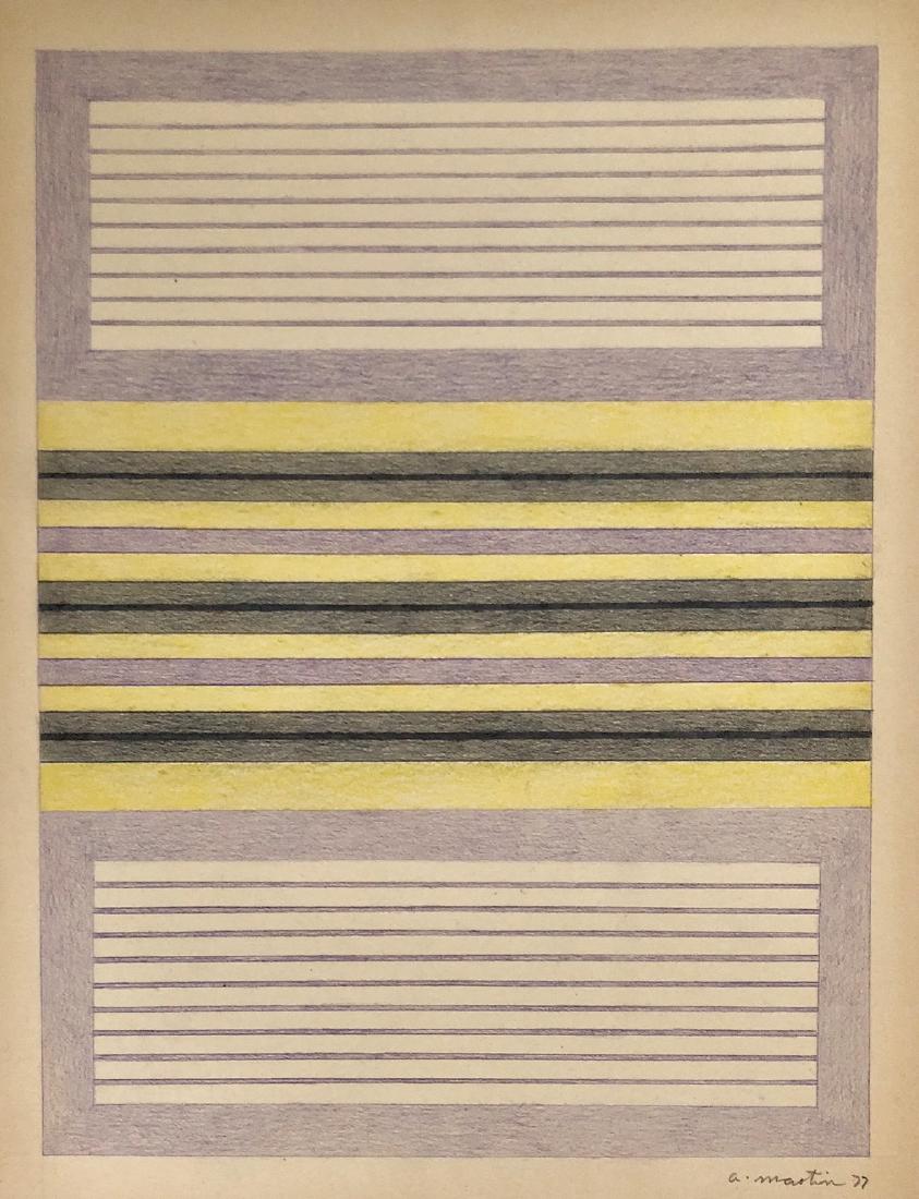 Agnes Martin 1977 Pencil on paper 12.3" x 9.5" (1 of 5)