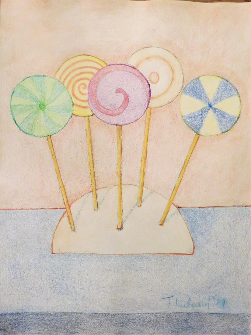 Wayne Thiebaud (Attrib) Color Pencil on Paper 8" x 12" (1 of 3)
