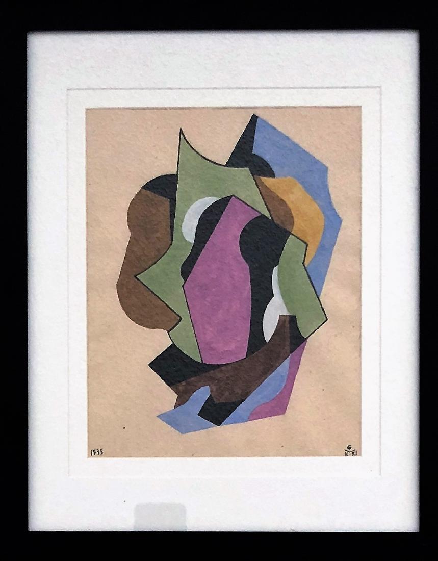 George L K Morris 1965 Gouache & Ink on Paper (1 of 2)