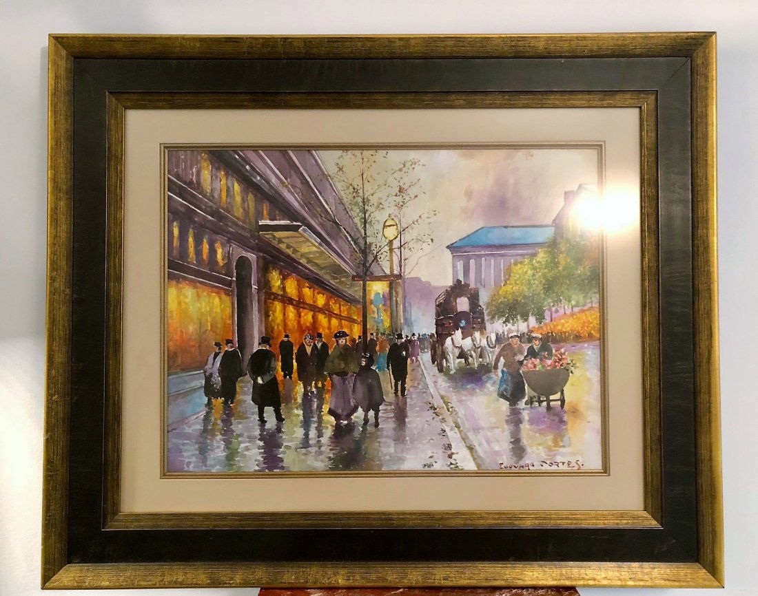 Edouard Cortes Watercolor on Paper 18"x23" Fr: 30"x36": Shipping in USA $ 120. Edouard Leon Cortes (1882-1969)Cortés was born in Lagny, France on April 26, 1882. During his early lifetime, Paris was the center of the art world. Artist from across the glob