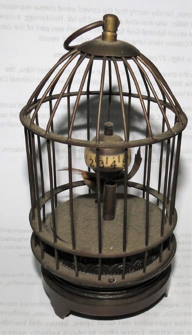 Brass Bird Cage Mechanical Clock 5.5"