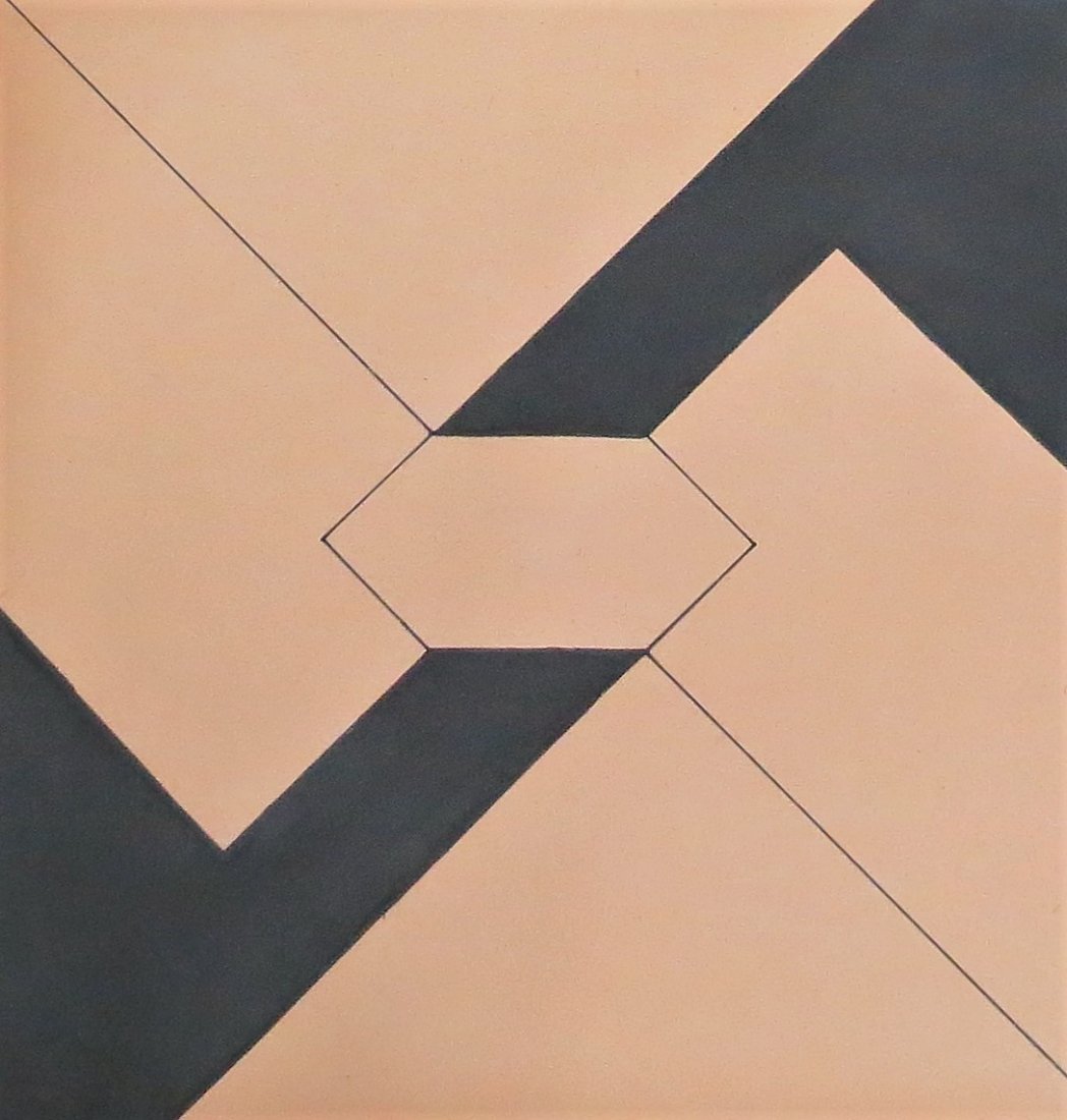 Ligia Clark 1952 Ink on paper 11.3" x 11.3": Frame: 22" x 22" xShipping in USA $ 100 Lygia Clark was a Brazilian artist best known for her painting and installation work. She was often associated with the Brazilian Constructivist movements of th