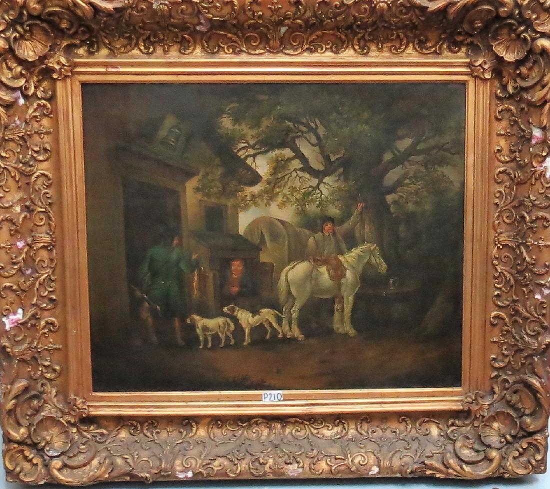 European Oil on canvas 29" x 24" Frame: 41" x 36" (1 of 3)