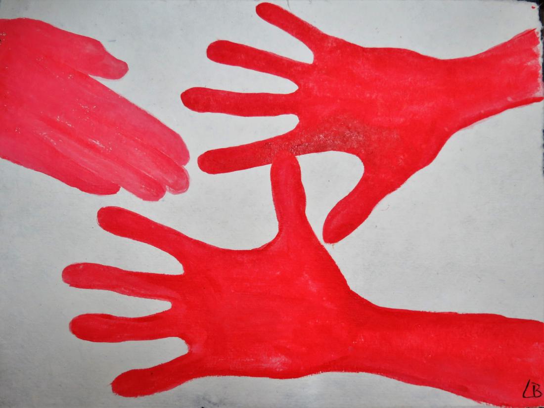 Louise Bourgeois - Gouache on Paper 11" x 15": Unframed - Shipping in USA $ 40 Louise Josephine Bourgeois was a French-American artist. Although she is best known for her large-scale sculpture and installation art, Bourgeois was also a prolific pa