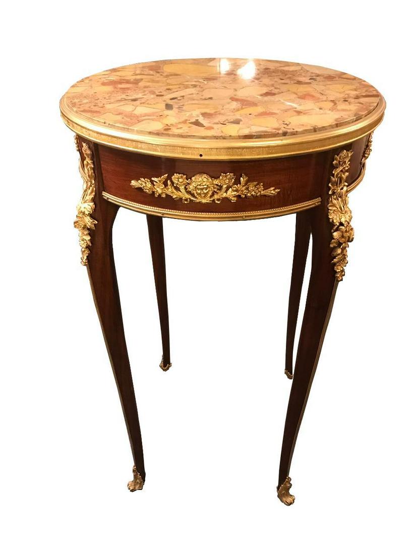 Francois Linke Round Table Museum Quality H: 30": Signed - Shipping in USA $ 250 FranÃ§ois Linke was a leading Parisian Ã©bÃ©niste of the late 19th and early 20th centuries.