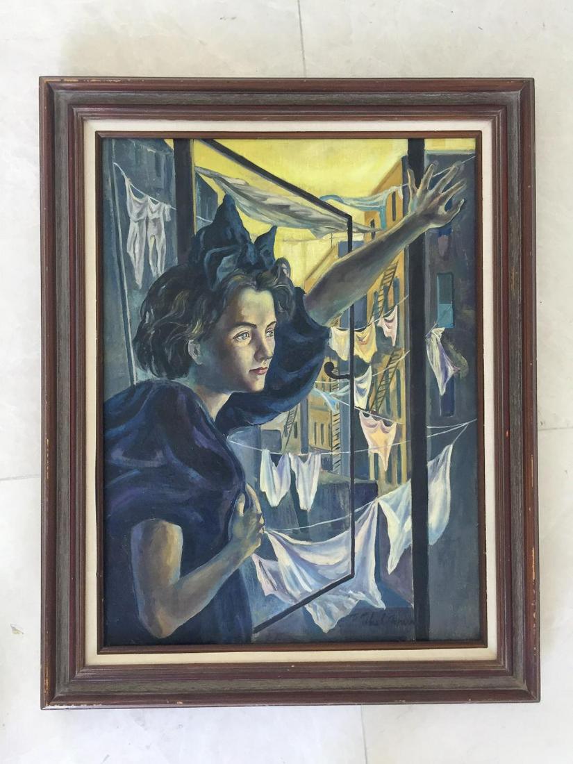Pavel Tchelitchew Oil on Canvas 18" x 24" (1898-1957): Frame: 22.5" x 29" Shipping in USA $ 130 Pavel Fyodorovich Tchelitchew was a Russian-born surrealist painter, set designer and costume designer
