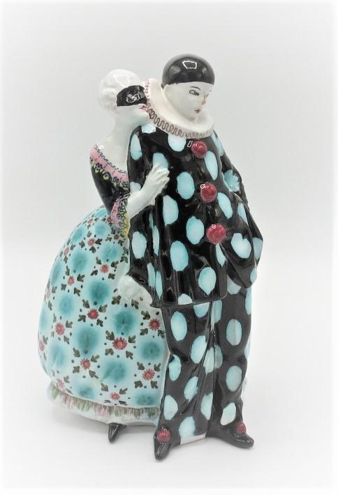 F. Nonni Porcelain Pierrot & Colombine Art Deco (1 of 5)