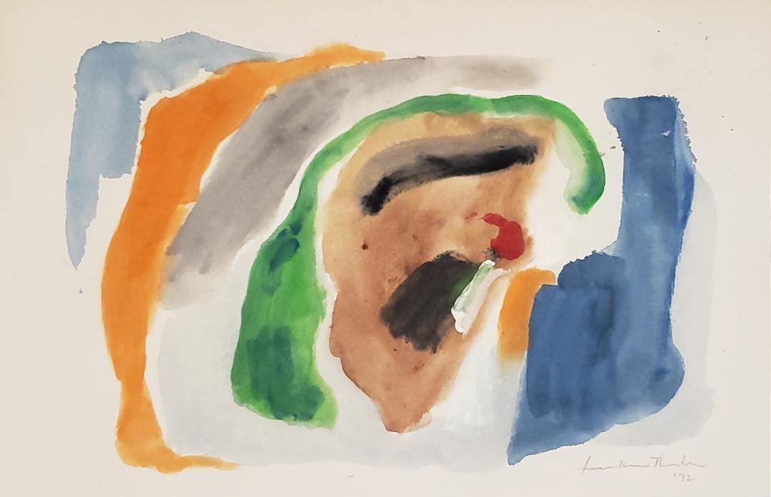 Helen Frankenthaler 1972 Attrib Watercolor on Paper (1 of 2)