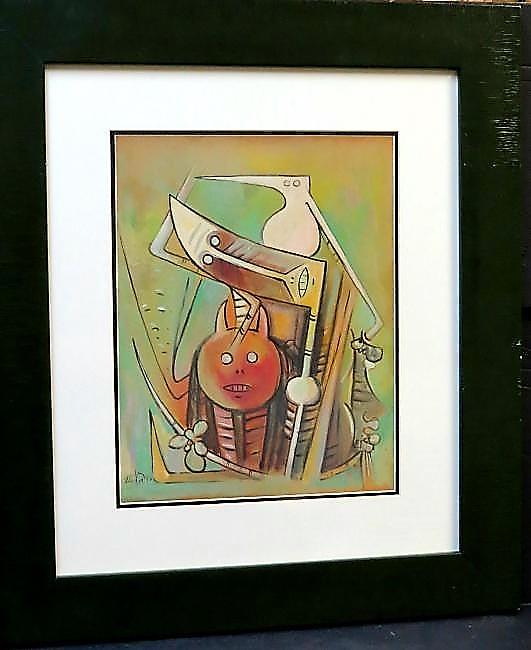 Wifredo Lam 1970 Gouache on Paper - Art 14" x 11" (1 of 4)