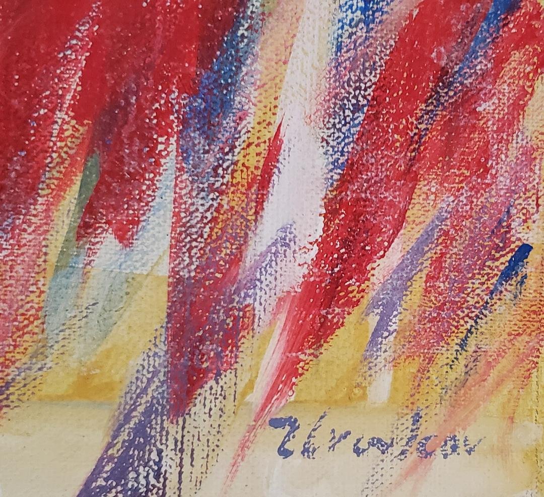 Jack Tworkov (Attrib) Acrylic on Canvas 13" x 21": Frame: 16" x 24" Shipping in USA $ 90 Jack Tworkov was an American abstract expressionist painter.