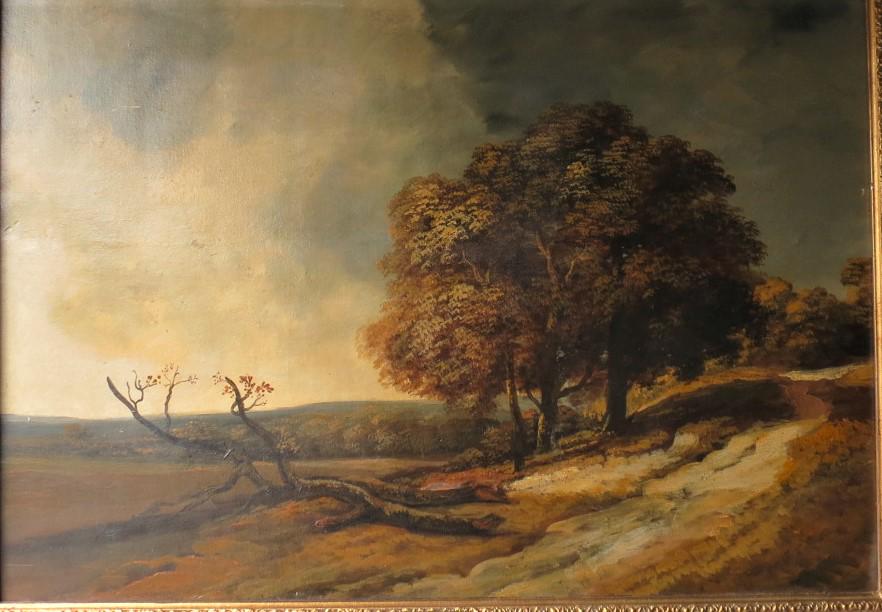 Georges Michel French Oil on Canvas Art: 29" x 20" (1 of 6)