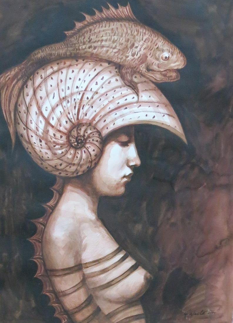 Roberto Fabelo 2004 (Attributed) Gouache on paper: 26" x 20" Unframed - Shipping in USA $ 30 Roberto Fabelo is a contemporary Cuban painter, sculptor, and illustrator. Born in GuÃ¡imaro, CamagÃ¼ey, Fabelo studied at The National Art School and at 