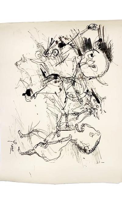 Alberto Greco Pencil on Paper 16" x 12.8" Excellent: Unframed - Shipping in USA $ 20. Alberto Greco was an Argentinian artist who was instrumental in the development of conceptual art in Argentina, Brazil, and Spain. His best known artwork is a series c