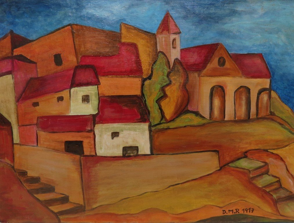 Diego Rivera 1917 Oil on Canvas Cubist Style Very Old: Signed: D.M.R 1917 Shipping in USA $ 50 + Insurance Provenance Estate Argentinian Collector - No COA or Certificates for this work of art. Diego MarÃ­a de la ConcepciÃ³n Juan Nepomuceno Estanislao