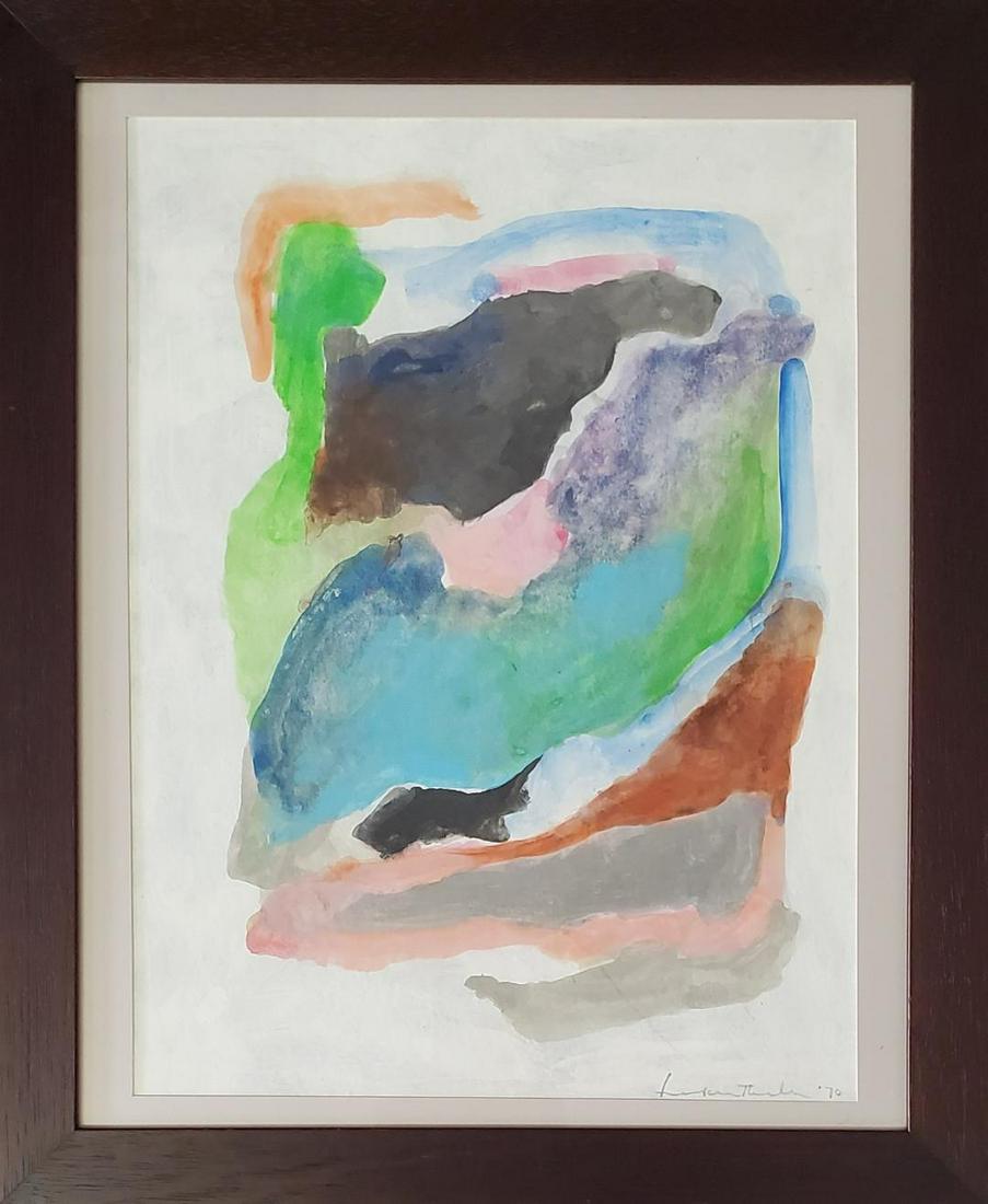 Helen Frankenthaler 1970 Attributed Gouache on Paper (1 of 2)