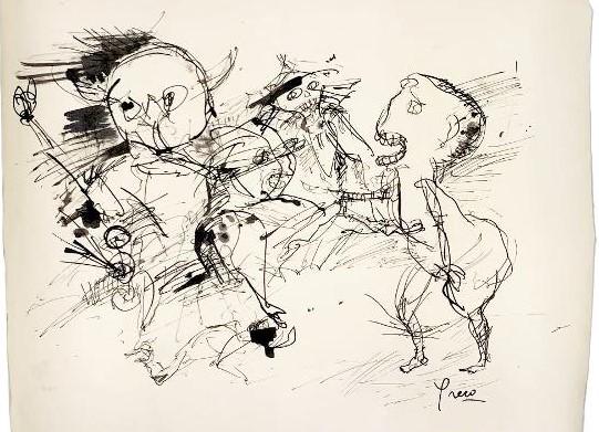 Alberto Greco Pencil on Paper 16" x 12.8" Excellent: Unframed - Shipping in USA $ 35. Alberto Greco was an Argentinian artist who was instrumental in the development of conceptual art in Argentina, Brazil, and Spain. His best known artwork is a series c