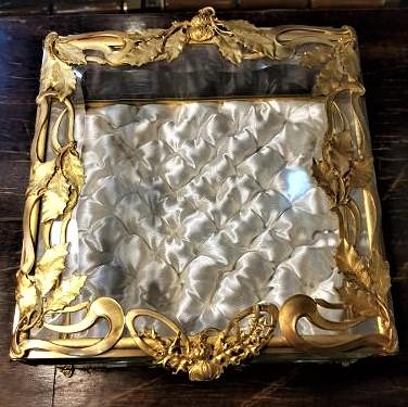 Bronze & Crystal Jewelry Box France 1890 Art Nouveau (1 of 10)