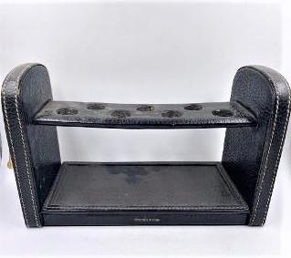 Hermes Paris - Leather  Pipe Stand H: 6" W: 10" (1 of 6)