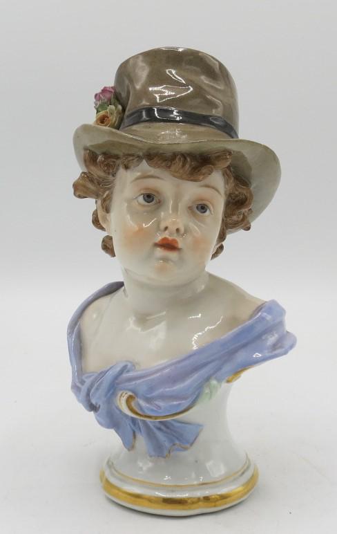 Meissen Porcelain Bust of Girl H: 7.5" Germany (1 of 5)