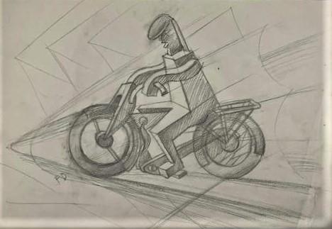 Fortunato Depero  Pencil on Paper 9" x 13.7" Unframe (1 of 1)