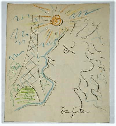 Jean Cocteau Pencil on Paper 13.5" x 11" Unframed: Shipping in USA $ 45 Jean Maurice EugÃ¨ne ClÃ©ment Cocteau was a French poet, playwright, novelist, designer, filmmaker, visual artist and critic.