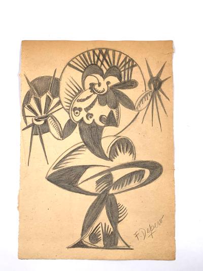 Fortunato Depero Pencil on Paper Rough Draft 13" x 6": Unframed Shipping in USA $ 20 Fortunato Depero (March 30, 1892 â€“ November 29, 1960) was an Italian futurist painter, writer, sculptor and graphic designer.