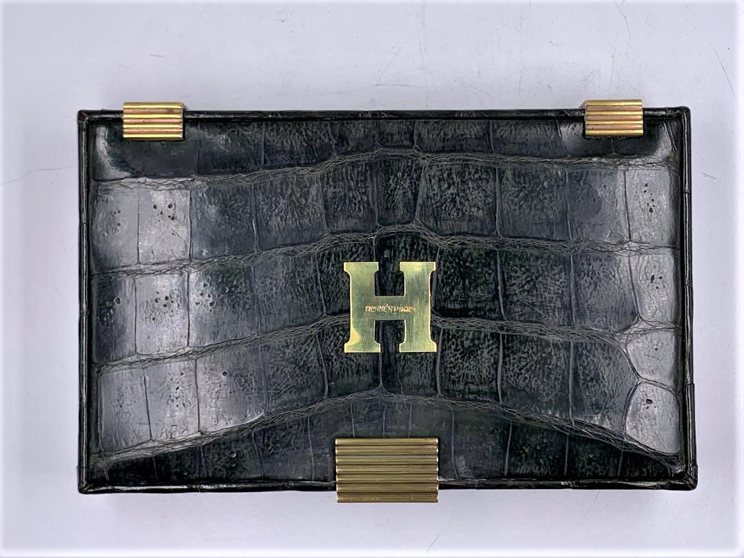 Hermes Paris - Crocodile Leather Box 8" x 5.3"  France (1 of 3)