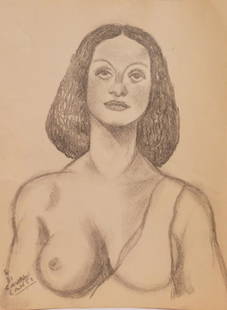 Emiliano Di Cavalcanti - Pencil on Paper (Rough draft): 10" x 8" Very Good Condition Unframed - 10" x 7.8" Shipping in USA $ 25 Emiliano Augusto Cavalcanti de Albuquerque Melo, known as Di Cavalcanti, was a Brazilian painter who sought to produce a form of