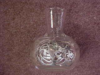 Sterling Silver Overlay Vase, 5.4"H, mono "W" (1 of 1)