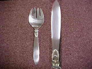 Georg Jensen Sterling Silver Serving Fork, Cactus (1 of 1)