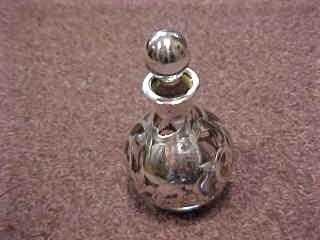Sterling Silver Overlay Perfume Bottle. (1 of 1)