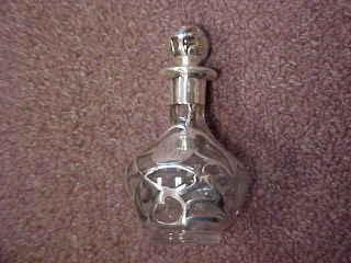 Sterling Silver Overlay Perfume Bottle, Maker: Alvin (1 of 1)