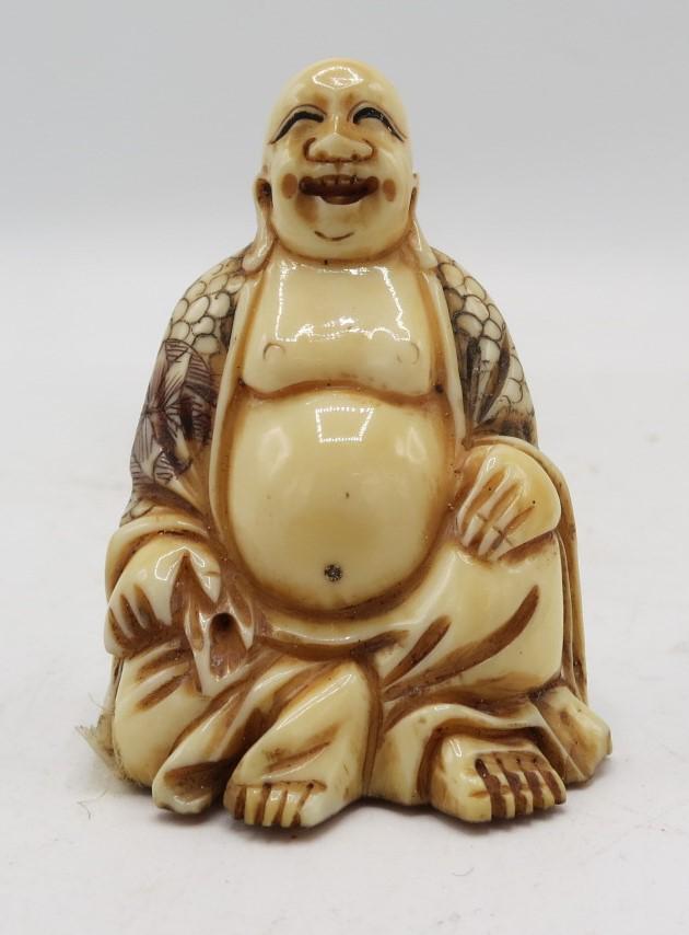 Japanese Netsuke Nice Carving H: 2": Shipping in USA $ 10.