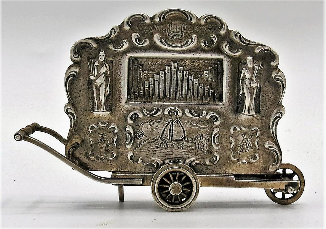 Sterling Silver Miniature Musical Organ Shape 3" x 4": Shipping in USA $ 15.