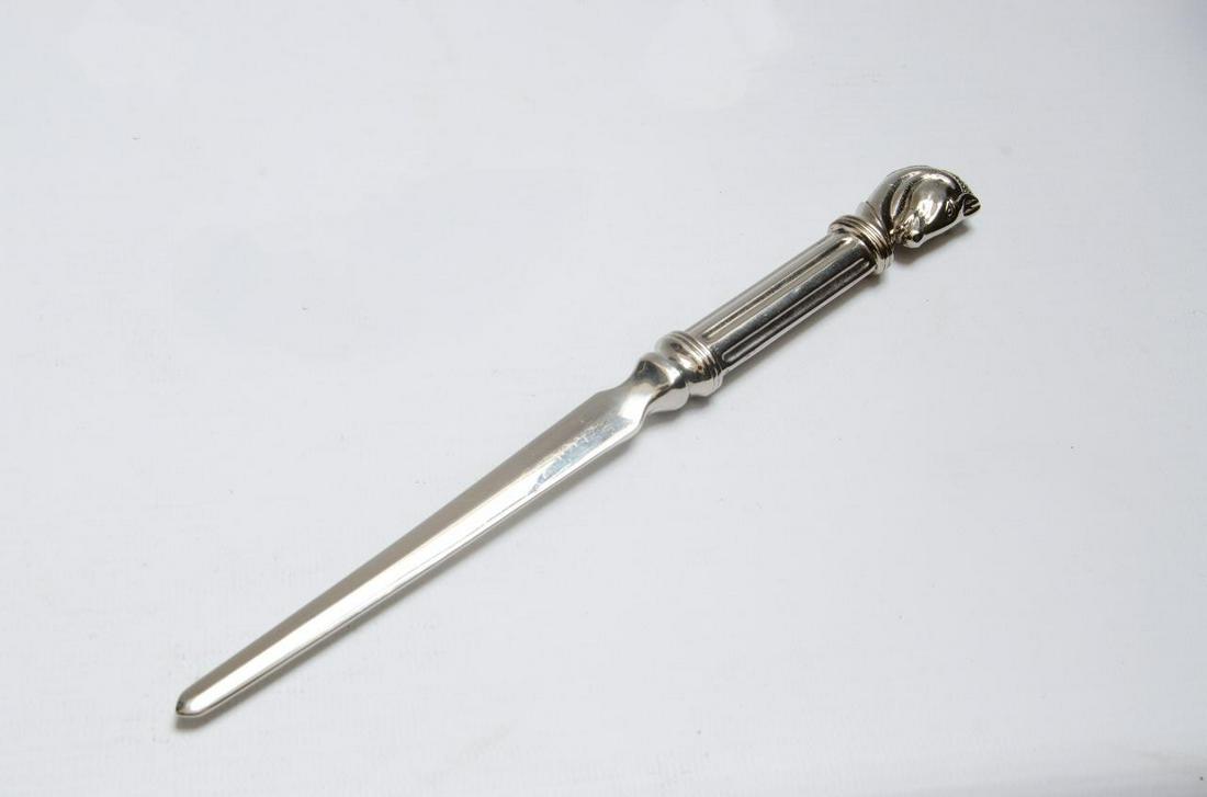 Gucci - Letter Opener - Silverplated L" 8.3" (1 of 4)