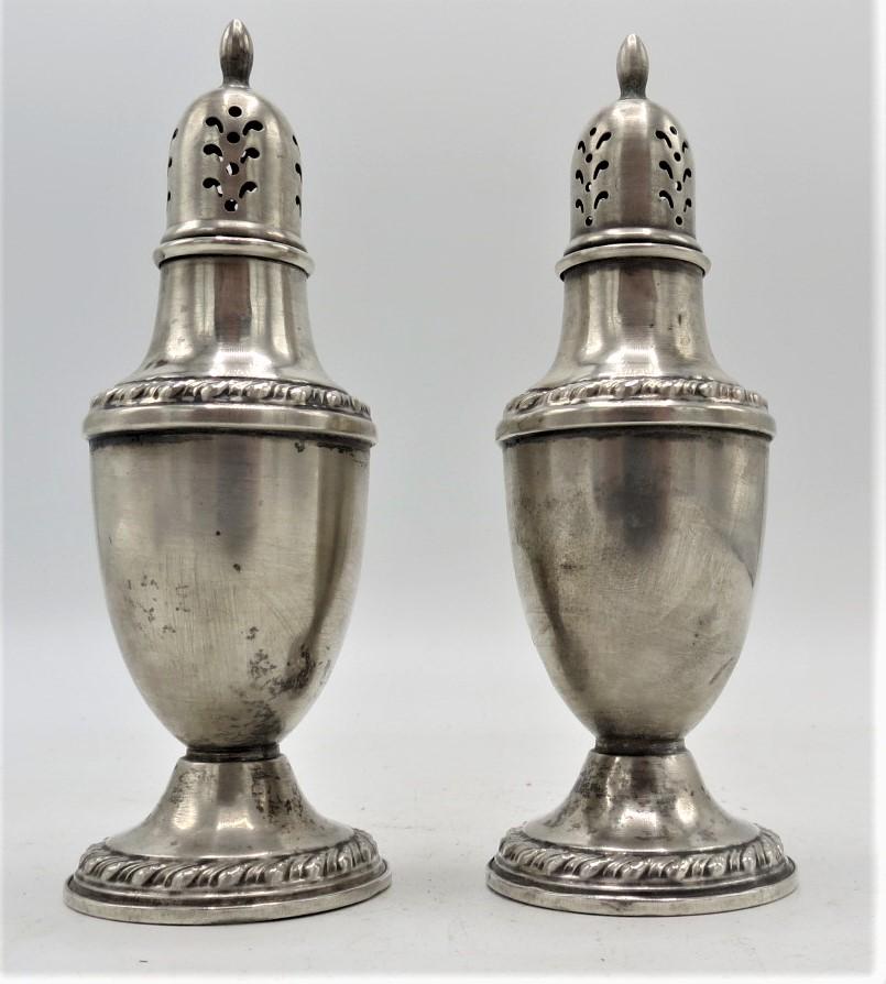 Pair Sterling Silver Salt & Pepper Shakers "Rogers" (1 of 2)