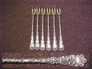 Sterling Silver Seafood Forks, Set of 6 (1 of 1)