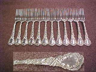 Sterling Silver Luncheon Forks, Set of 12 (1 of 1)