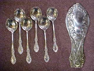 Sterling Silver Cream Soup Spoons, Set of 6 (1 of 1)