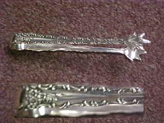 Sterling Silver Bon-Bon Tongs, Towle Silversmith: Sterling Silver Sugar Tongs or Sterling Silver Bon-Bon Tongs, Maker: Towle Silversmith, Pattern: French Provincial, c1948, 4 1/4", no mono.Shipping in USA $ 20.