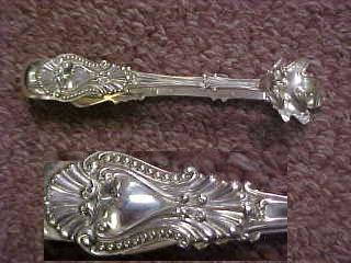 Sterling Silver Bon-Bon Tongs, Watson-Newell: Sterling Silver Sugar Tongs or Sterling Silver Bon-Bon Tongs, Maker: Watson-Newell & Co., Pattern: Bead, c1890, 3 1/2", no monoShipping in USA $ 20.