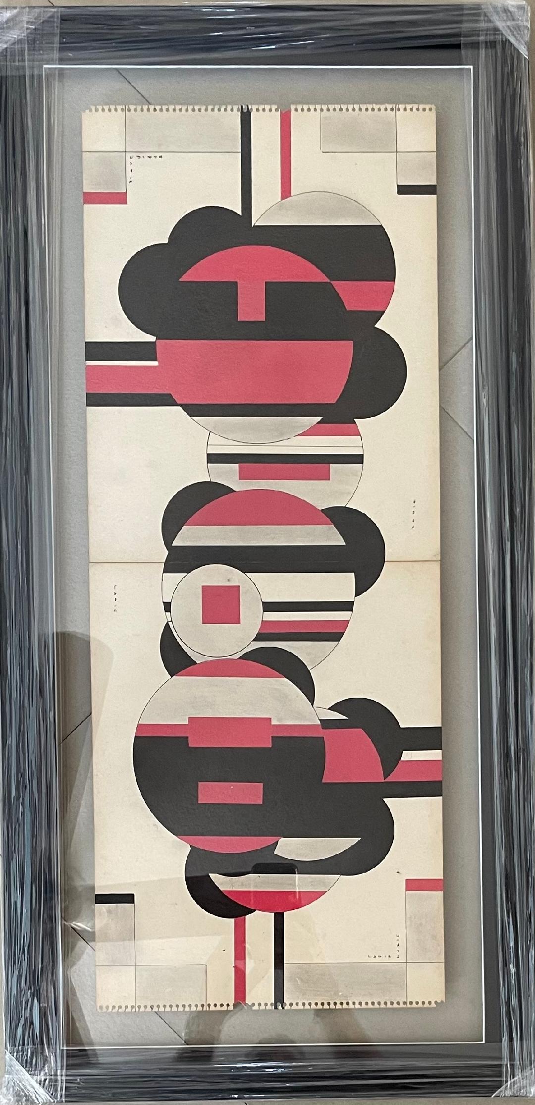 Sandu Darie w/ COA Ink & Graphite Collage on Board (1 of 3)