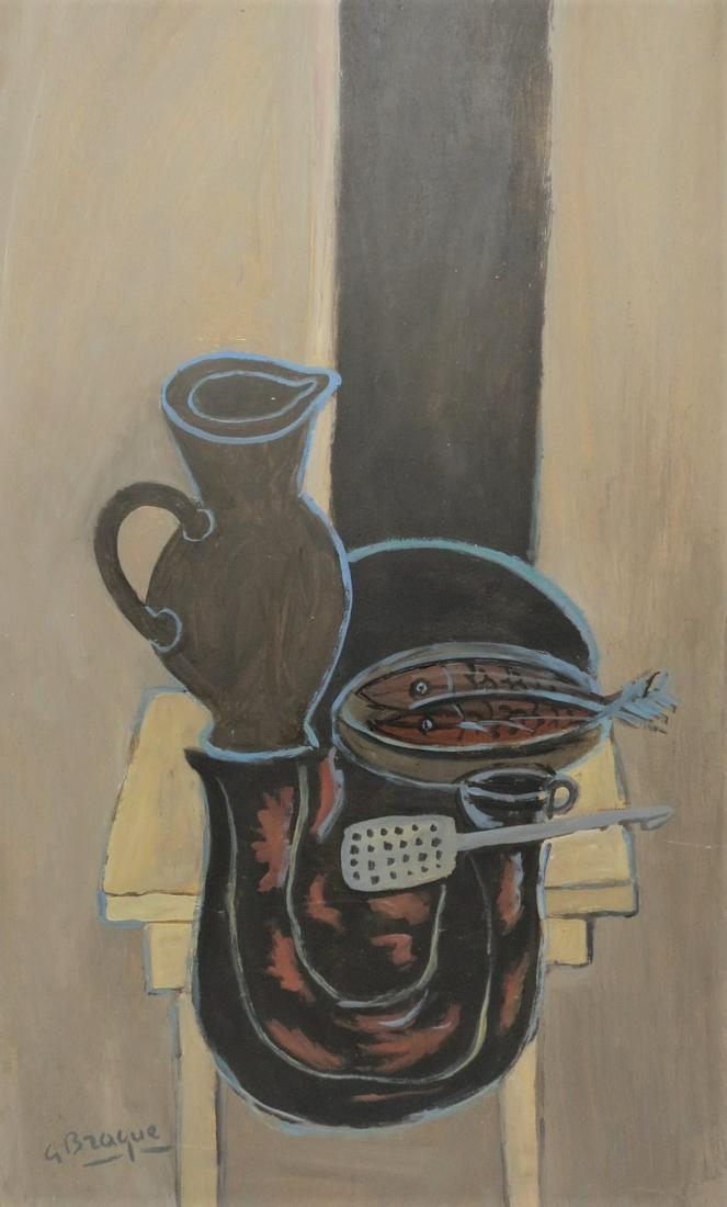 Georges Braque Gouache on Board  20" x 12" Unframed (1 of 3)