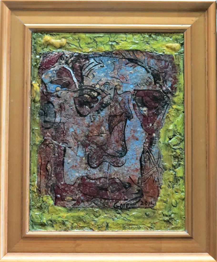 Alexander Gore Mixed Media on Masonite with COA: Art: 14" x 10" Frame: 18" x 14" Shipping in USA $ 60.