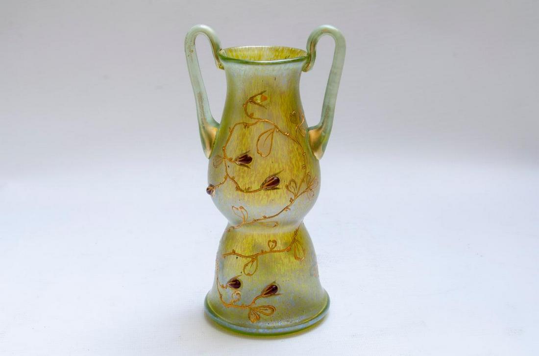 Loetz Glass Vase  H: 9" (1 of 4)