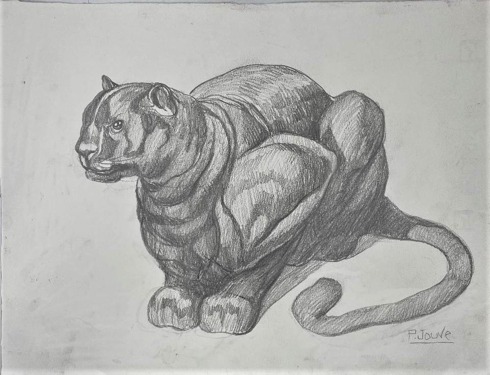 Paul Jouve Pencil on Paper 11" x 14" Unframed w/ Prov: Provenance Estate from Argentina - Shipping in USA $ 15. Pierre-Paul Jouve was a French painter and sculptor. He was notable for his paintings and sculptures of Africa's animals. He was first recipien
