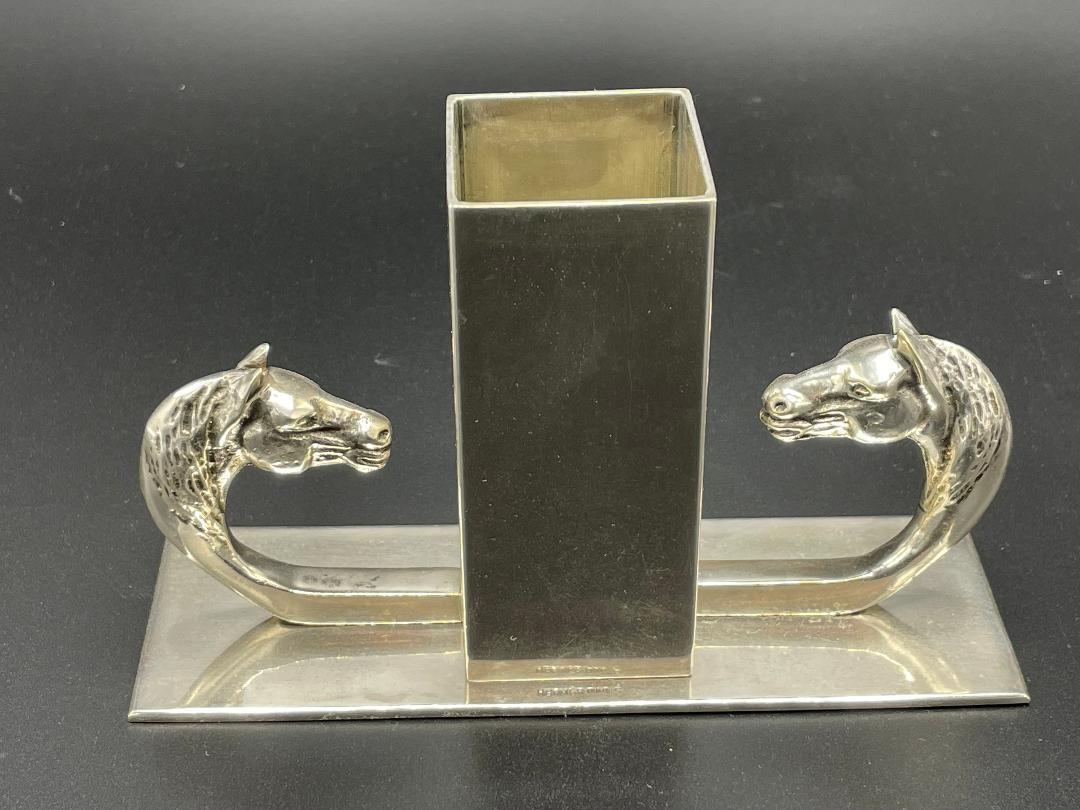 Hermes Paris Pencil Holder H: 3.7" W: 6" D: 2" (1 of 3)