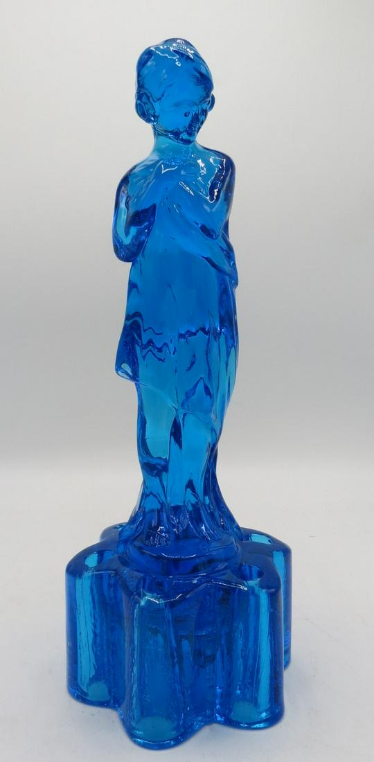Electric Bllue Flower frog 1930 by Cambridge Glass (1 of 4)